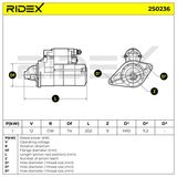 RIDEX Стартер 2S0236