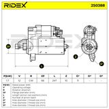 RIDEX Стартер 2S0388