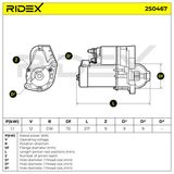 RIDEX Стартер 2S0467