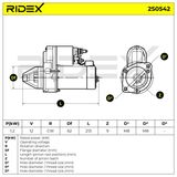 RIDEX Стартер 2S0542
