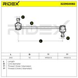 RIDEX Тяга / стойка, стабилизатор 3229S0082