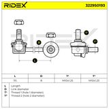 RIDEX Тяга / стойка, стабилизатор 3229S0193