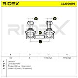 RIDEX Тяга / стойка, стабилизатор 3229S0195