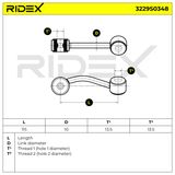 RIDEX Тяга / стойка, стабилизатор 3229S0348