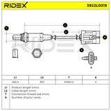 RIDEX Лямбда-зонд 3922L0019