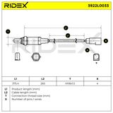 RIDEX Лямбда-зонд 3922L0033
