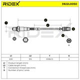 RIDEX Лямбда-зонд 3922L0050