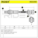 RIDEX Лямбда-зонд 3922L0063