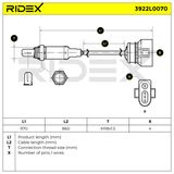 RIDEX Лямбда-зонд 3922L0070