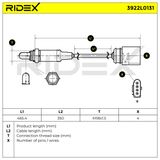 RIDEX Лямбда-зонд 3922L0131