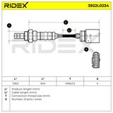 RIDEX Лямбда-зонд 3922L0234