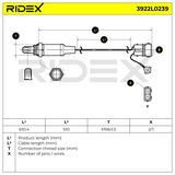 RIDEX Лямбда-зонд 3922L0239