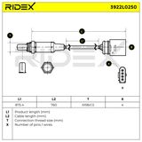 RIDEX Лямбда-зонд 3922L0250
