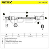 RIDEX Лямбда-зонд 3922L0281