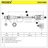 RIDEX Лямбда-зонд 3922L0388