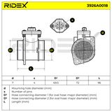 RIDEX Luftmassesensor 3926A0018