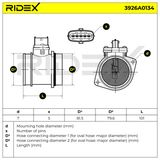 RIDEX Luftmassesensor 3926A0134