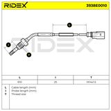 RIDEX jutiklis, išmetamųjų dujų temperatūra 3938E0010