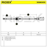 RIDEX Датчик, температура выхлопных газов 3938E0015