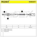 RIDEX Датчик, температура выхлопных газов 3938E0071