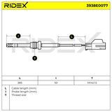 RIDEX Датчик, температура выхлопных газов 3938E0077