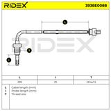 RIDEX jutiklis, išmetamųjų dujų temperatūra 3938E0088
