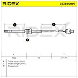 RIDEX Датчик, температура выхлопных газов 3938E0097
