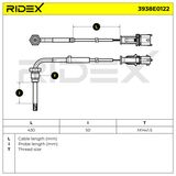 RIDEX Датчик, температура выхлопных газов 3938E0122