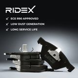 RIDEX Комплект тормозных колодок, дисковый тормоз 402B0082