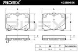 RIDEX Комплект тормозных колодок, дисковый тормоз 402B0656