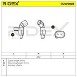 RIDEX Датчик, частота вращения колеса 412W0003