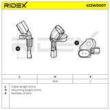 RIDEX Датчик, частота вращения колеса 412W0007