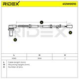 RIDEX ABS-givare 412W0010
