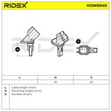 RIDEX ABS-givare 412W0040
