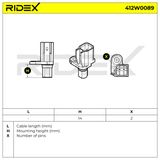 RIDEX ABS-givare 412W0089