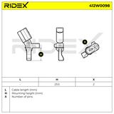 RIDEX Датчик, частота вращения колеса 412W0098