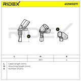 RIDEX Датчик, частота вращения колеса 412W0271