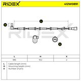 RIDEX Датчик, частота вращения колеса 412W0891