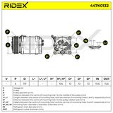 RIDEX Kompressor, klimatanläggning 447K0132