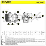 RIDEX Kompressor, klimatanläggning 447K0187