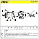 RIDEX Kompressor, klimatanläggning 447K0198
