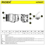 RIDEX Kompressor, klimatanläggning 447K0217