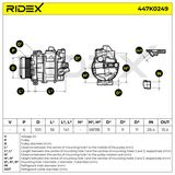 RIDEX Компрессор, кондиционер 447K0249