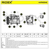 RIDEX Kompressor, klimatanläggning 447K0346