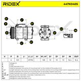 RIDEX Компрессор, кондиционер 447K0405