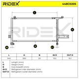 RIDEX Конденсатор, кондиционер 448C0205