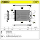 RIDEX Конденсатор, кондиционер 448C0270
