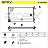 RIDEX Kylare, motorkylning 470R0046