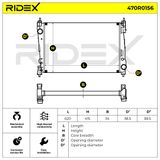 RIDEX Радиатор, охлаждение двигателя 470R0156
