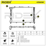 RIDEX Радиатор, охлаждение двигателя 470R0161